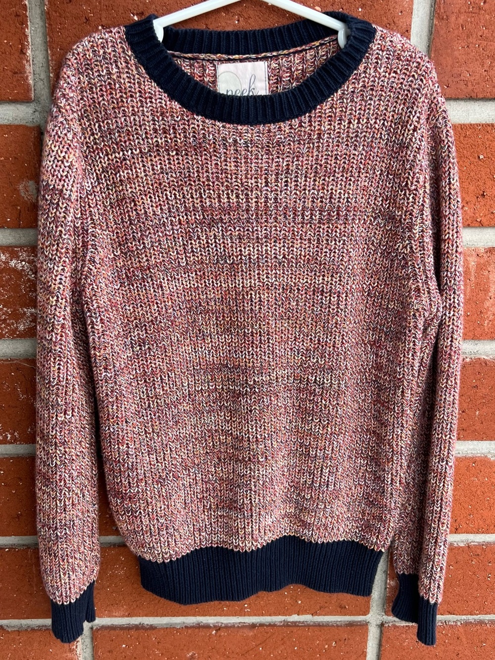 Peek Kids Multicolor Cotton Knit Sweater Size S 4-5